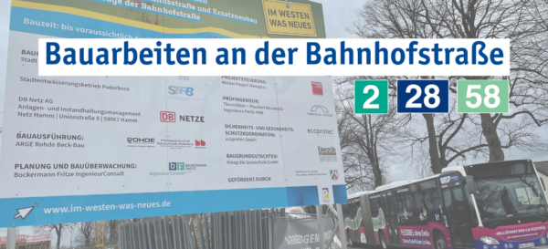 Bauarbeiten an der Bahnhofstraße ab dem 28.02.2022