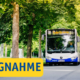 Bild eines PaderSprinter-Busses in einer Alle mit dem Text "Stellungnahme"