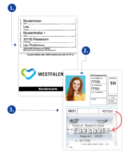 PaderSprinter Kundenkarte für das Schüler/Azubi MonatsTicket