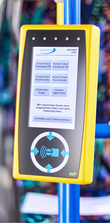 PaderSprinter smilecard Terminal im Bus