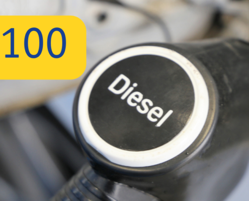 Dieseltanksäule und der Kraftstoff HVO 100