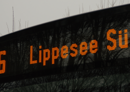 Linie 6 in Richtung "Lippesee Süd".