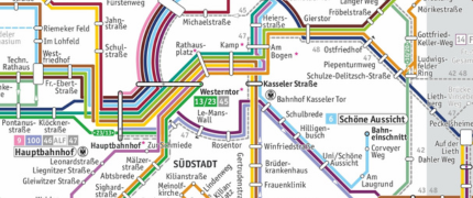 Schematischer Liniennetzplan Tag