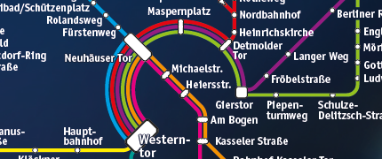 PaderSprinter Liniennetzplan Nachtbus