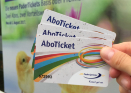 Drei AboTickets als Plastikkarten