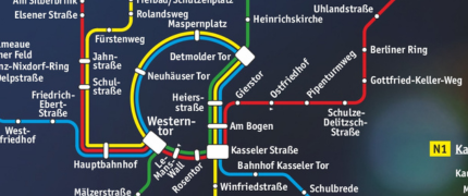 Schematischer Liniennetzplan Nacht